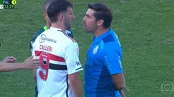 Foto: Reprodução/TV Globo - Calleri se desentendeu com Abel durante Choque-Rei e encarada viralizou nas redes sociais