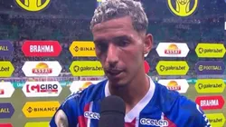 Arthur Sales comenta sobre empate contra o Cruzeiro dentro da Fonte Nova(Foto: Reprodução/ Premiere)