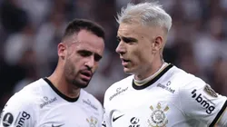 SP - Sao Paulo - 26/05/2022 - LIBERTADORES 2022, CORINTHIANS X ALWAYS READY - Roger Guedes e Renato Augusto jogadores do Corinthians durante partida contra o Always Ready no estadio Arena Corinthians pelo campeonato Copa Libertadores 2022. Foto: Ettore Chiereguini/AGIF