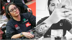 Carla Marins e Francisco são um casal apaixonados pelo poker (Fotos: reprodução instagram oficial Carla Marins e Francisco @nanasmakeup e @fdreginato)