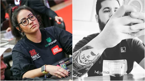 Carla Marins e Francisco são um casal apaixonados pelo poker (Fotos: reprodução instagram oficial Carla Marins e Francisco @nanasmakeup e @fdreginato)
