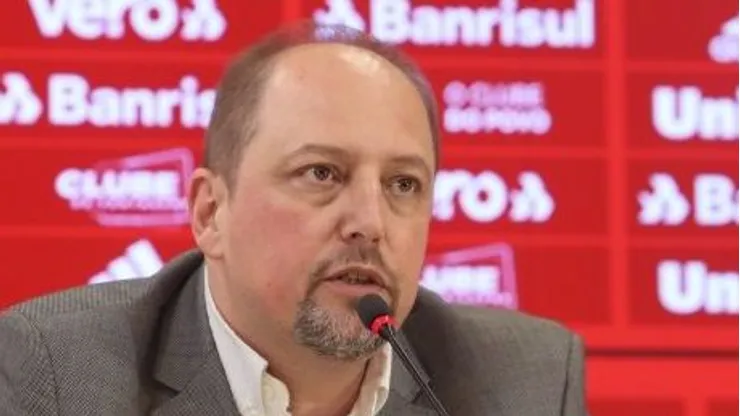 Alessandro Barcellos, em coletiva de imprensa. Foto: Internacional -