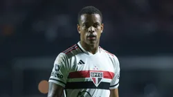 SP - SAO PAULO - 27/05/2023 - BRASILEIRO A 2023, SAO PAULO X GOIAS - Caio Paulista jogador do Sao Paulo durante partida contra o Goias no estadio Morumbi pelo campeonato BRASILEIRO A 2023.