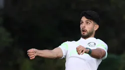 Foto: Cesar Greco/Palmeiras - O jogador Flaco López, da SE Palmeiras, durante treinamento, na Academia de Futebol.