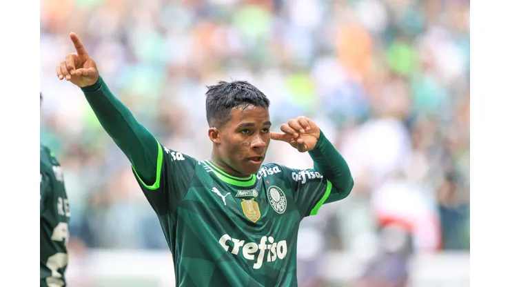 SP - SAO PAULO - 09/04/2023 - PAULISTA 2023, PALMEIRAS X AGUA SANTA - Endrick jogador do Palmeiras durante partida contra o Agua Santa no estadio Arena Allianz Parque pelo campeonato Paulista 2023. Foto: Marcello Zambrana/AGIF