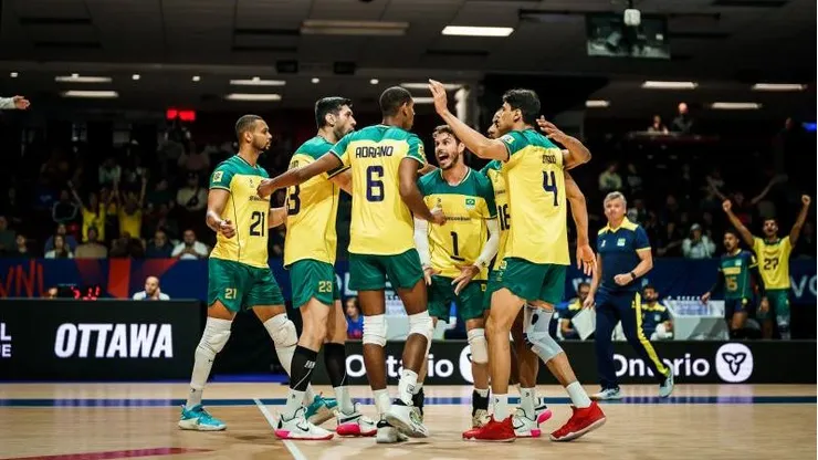 Brasil estreou bem com a vitória sobre a Alemanha na Liga das Nações. Foto: Volleyball World