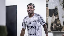 Foto: Raul Baretta/ Santos FC - Marcos Leonardo estava com a Seleção Brasileira Sub-20 no Mundial.