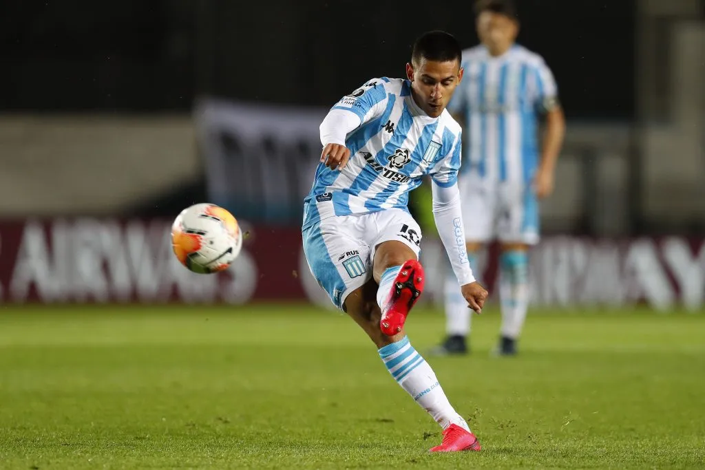 Foto: Agustin Marcarian – Pool/Getty Images – Matías Rojas, do Racing, causou confusão às vésperas do jogo contra o Flamengo ao xingar presidente do clube argentino