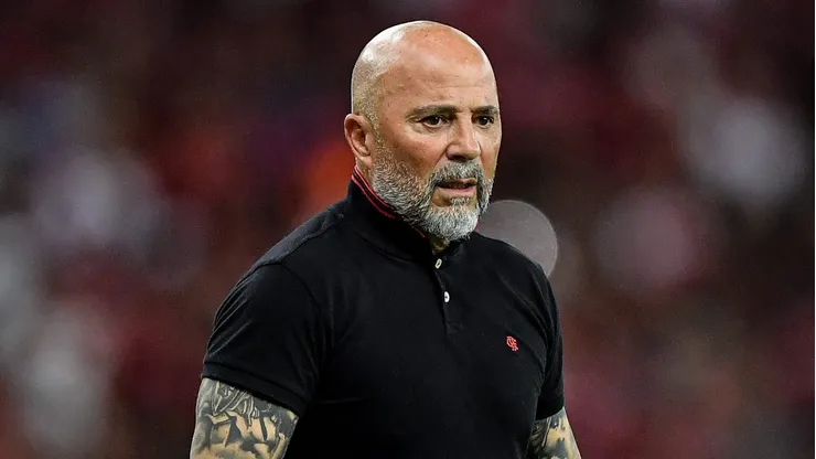 RJ - RIO DE JANEIRO - 21/05/2023 - BRASILEIRO A 2023, FLAMENGO X CORINTHIANS - Jorge Sampaoli tecnico do Flamengo durante partida contra o Corinthians no estadio Maracana pelo campeonato BRASILEIRO A 2023. Foto: Thiago Ribeiro/AGIF