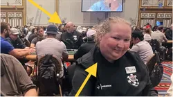 O casal de "dealers" que trabalha juntos na WSOP (Foto: Reprodução Twitter oficial Andrew Neeme @andrewneeme)