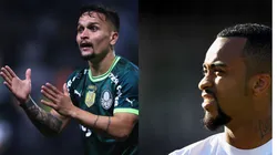 Artur pelo Palmeiras. Foto: Ettore Chiereguini/AGIF Wesley pelo Coritiba. Foto: Marcello Zambrana/AGIF