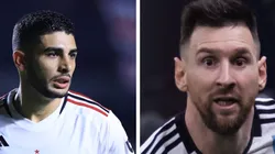 Marcello Zambrana/AGIF e Pedro Martins/AGIF - Michel Araújo e Messi.