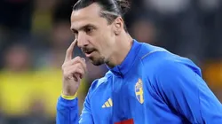 STOCKHOLM, SWEDEN - MARCH 24: Zlatan Ibrahimovic of Sweden looks on during warm up prior to the UEFA EURO 2024 qualifying round group F match between Sweden and Belgium at Friends Arena on March 24, 2023 in Stockholm, Sweden. (Photo by Linnea Rheborg/Getty Images)