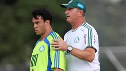 Foto: Cesar Greco - Kleber e Felipão durante treino no Palmeiras em 2010
