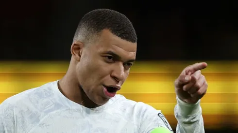 DUBLIN, IRELAND - MARCH 27: Kylian Mbappe of France reacts during the UEFA EURO 2024 qualifying round group B match between Republic of Ireland and France at Dublin Arena on March 27, 2023 in Dublin, Ireland. (Photo by Oisin Keniry/Getty Images)
