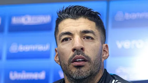 RS - PORTO ALEGRE - 29/07/2023 - GREMIO, COLETIVA LUIS SUAREZ - Luis Suarez jogador do Gremio durante em coletiva de imprensa realizada no CT Luiz Carvalho. Foto: Maxi Franzoi/AGIF