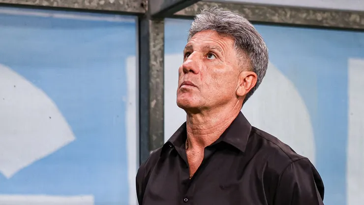 RS - PORTO ALEGRE - 22/07/2023 - BRASILEIRO A 2023, GREMIO X ATLETICO-MG - Renato Portaluppi tecnico do Gremio durante partida contra o Atletico-MG no estadio Arena do Gremio pelo campeonato Brasileiro A 2023. Foto: Maxi Franzoi/AGIF