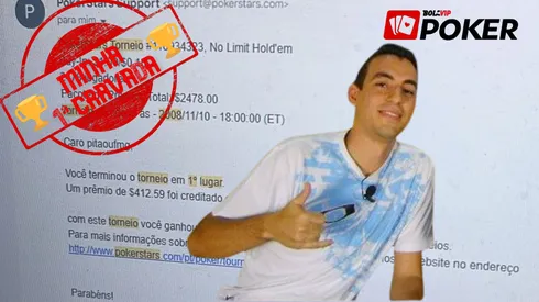 Em 2008, Peter Patrício venceu um torneio online pela primeira vez (Foto: Montagem sobre acervo pessoal)
