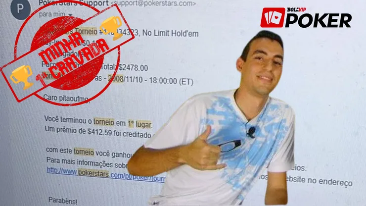 Em 2008, Peter Patrício venceu um torneio online pela primeira vez (Foto: Montagem sobre acervo pessoal)