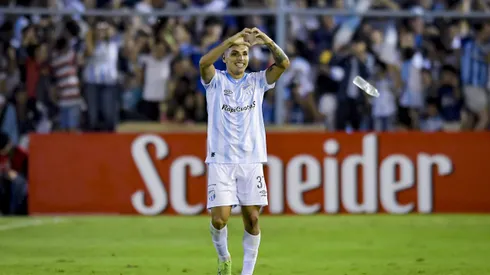 TUCUMAN, ARGENTINA - APRIL 28: Mateo Coronel of Atletico Tucuman celebrates after scoring the team's first goal during a Liga Profesional 2023 match between Atletico Tucuman and River Plate at Estadio Monumental Jose Fierro on April 28, 2023 in Tucuman, Argentina. (Photo by Marcelo Endelli/Getty Images)