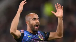 BURNLEY, ENGLAND - OCTOBER 27: Spurs player Lucas Moura celebrates his winning goal during the Carabao Cup Round of 16 match between Burnley and Tottenham Hotspur at Turf Moor on October 27, 2021 in Burnley, England. (Photo by Stu Forster/Getty Images)