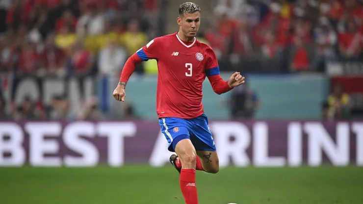 AL KHOR, QATAR - DECEMBER 01: Juan Pablo Vargas of Costa Rica in action during the FIFA World Cup Qatar 2022 Group E match between Costa Rica and Germany at Al Bayt Stadium on December 01, 2022 in Al Khor, Qatar. (Photo by Stuart Franklin/Getty Images)