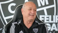 Felipão, técnico do Atlético-MG, e sua comissão técnica já observa bom desempenho da base para reforçar elenco. Foto: Flickr oficial Atlético-MG/Pedro Souza