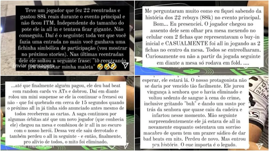 Reprodução Instagram oficial Eduardo Carvalo @n00ki5poker