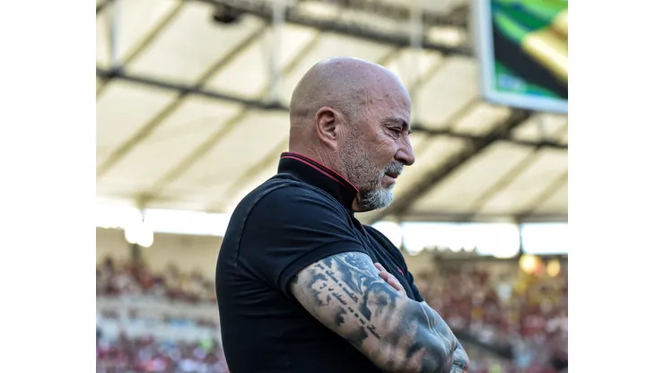 RJ - RIO DE JANEIRO - 22/07/2023 - BRASILEIRO A 2023, FLAMENGO X AMERICA - Jorge Sampaoli tecnico do Flamengo durante partida contra o America no estadio Maracana pelo campeonato Brasileiro A 2023. Foto: Thiago Ribeiro/AGIF
