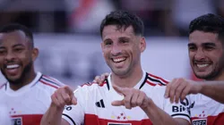 SP - SAO PAULO - 16/07/2023 - BRASILEIRO A 2023, SAO PAULO X SANTOS - Calleri jogador do Sao Paulo comemora seu gol durante partida contra o Santos no estadio Morumbi pelo campeonato Brasileiro A 2023. Foto: Ettore Chiereguini/AGIF