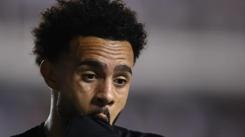 SANTOS, BRAZIL - JANUARY 23: Claudinho of Red Bull Bragantino reacts during a match between Santos and Red Bull Bragantino as part of Paulista State League at Vila Belmiro Stadium on January 23, 2020 in Santos, Brazil. (Photo by Buda Mendes/Getty Images)
