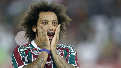 RIO DE JANEIRO, BRAZIL - JUNE 27: Marcelo of Fluminense reacts during a Copa CONMEBOL Libertadores 2023 Group D match between Fluminense and Sporting Cristal at Maracana Stadium on June 27, 2023 in Rio de Janeiro, Brazil. (Photo by Wagner Meier/Getty Images)
