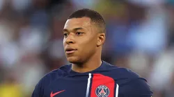 PARIS, FRANCE - JUNE 03: Kylian Mbappe of Paris Saint-Germain in action during the Ligue 1 match between Paris Saint-Germain and Clermont Foot at Parc des Princes on June 03, 2023 in Paris, France. (Photo by Julian Finney/Getty Images)