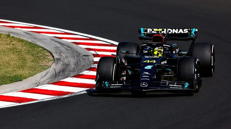 Hamilton durante o GP da Hungria