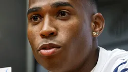 SP - SANTOS - 19/07/2023 - SANTOS, APRESENTACAO JEAN LUCAS - Jean Lucas durante sua apresentacao oficial como jogador do Santos em coletiva de imprensa realizada no Vila Belmiro. Foto: Fernanda Luz/AGIF