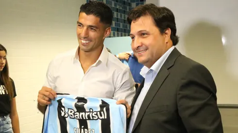 Foto: Rodrigo Fatturi / Grêmio FBPA / Divulgação - Suárez e Guerra: Grêmio negocia saída do uruguaio