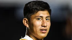 Miguelito jogador do Santos durante partida contra o Audax Italiano no estadio Vila Belmiro pelo campeonato Copa Sul-Americana 2023. Foto: Abner Dourado/AGIF