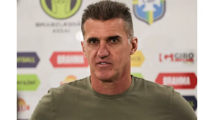 PR - CURITIBA - 08/07/2023 - BRASILEIRO A 2023, CORITIBA X AMERICA-MG - Vagner Mancini tecnico do America-MG durante entrevista antes da partida contra o Coritiba no estadio Couto Pereira pelo campeonato Brasileiro A 2023. Foto: Robson Mafra/AGIF