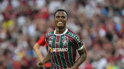 Jhon Arias, do Fluminense, durante partida contra o Flamengo no Maracanã pelo Brasileiro A 2023. Foto: Thiago Ribeiro/AGIF