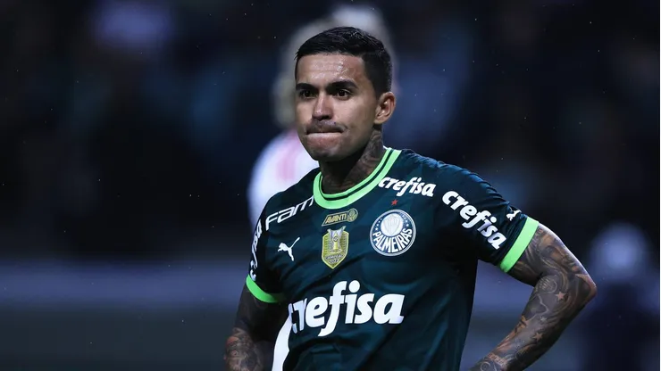SP - SAO PAULO - 08/07/2023 - BRASILEIRO A 2023, PALMEIRAS X FLAMENGO - Dudu jogador do Palmeiras durante partida contra o Flamengo no estadio Arena Allianz Parque pelo campeonato Brasileiro A 2023. Foto: Ettore Chiereguini/AGIF