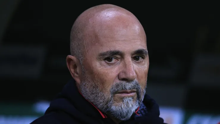 SP - SAO PAULO - 08/07/2023 - BRASILEIRO A 2023, PALMEIRAS X FLAMENGO - Jorge Sampaoli tecnico do Flamengo durante partida contra o Palmeiras no estadio Arena Allianz Parque pelo campeonato Brasileiro A 2023. Foto: Ettore Chiereguini/AGIF