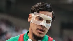 PR - CURITIBA - 02/07/2023 - BRASILEIRO A 2023, ATHLETICO-PR X PALMEIRAS - Gustavo Gomez jogador do Palmeiras durante aquecimento antes da partida contra o Athletico-PR no estadio Arena da Baixada pelo campeonato Brasileiro A 2023. Foto: Robson Mafra/AGIF