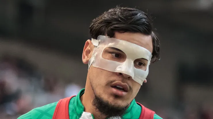 PR - CURITIBA - 02/07/2023 - BRASILEIRO A 2023, ATHLETICO-PR X PALMEIRAS - Gustavo Gomez jogador do Palmeiras durante aquecimento antes da partida contra o Athletico-PR no estadio Arena da Baixada pelo campeonato Brasileiro A 2023. Foto: Robson Mafra/AGIF