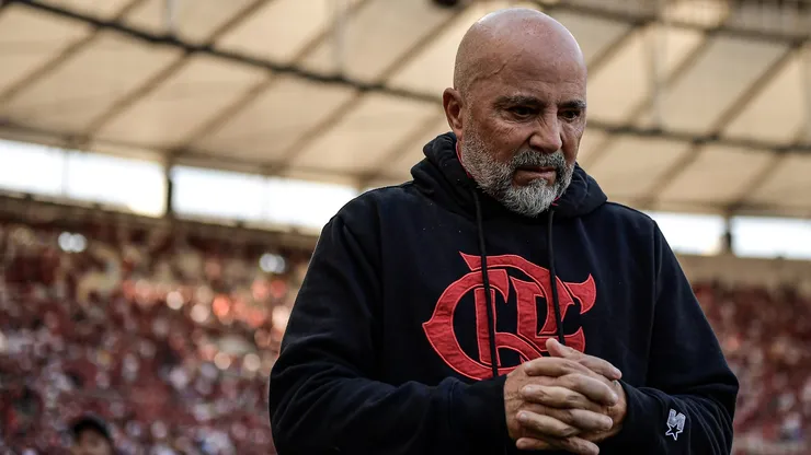 RJ - RIO DE JANEIRO - 16/07/2023 - BRASILEIRO A 2023, FLUMINENSE X FLAMENGO - Jorge Sampaoli tecnico do Flamengo durante partida contra o Fluminense no estadio Maracana pelo campeonato Brasileiro A 2023. Foto: Thiago Ribeiro/AGIF