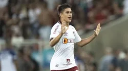 Foto: Jorge Rodrigues/AGIF - Gabriel Pirani, ex-jogador do Fluminense, comemorando gol durante partida contra o Flamengo no estadio Maracana pelo campeonato Carioca 2023.