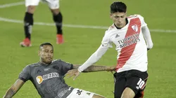 SP - Sao Paulo - 11/08/2021 - COPA SUL-AMERICANA, RIVER PLATE X ATLETICO-MG - Carrascal jogador do River Plate durante partida contra o Atletico-MG no estadio Monumental de Nunez pelo campeonato Copa Libertadores 2021. Foto: FotoBaires/AGIF