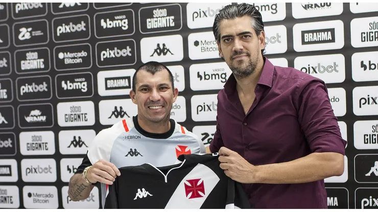 Apresentacão de Gary Medel no Vasco da Gama no CT Moacyr Barbosa em 13 de julho de 2023. Foto: Flickr oficial Vasco/ Daniel Ramalho