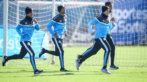 Reservas do Grêmio fazem treinos leve de corrida no CT Luiz Carvalho. Foto: Flickr oficial Grêmio/LUCAS UEBEL