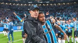 Foto: Lucas Uebel/Gremio FBPA - Renato comemorando a vaga contra o Bahia