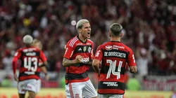 RJ - RIO DE JANEIRO - 05/07/2023 - COPA DO BRASIL 2023, FLAMENGO X ATHLETICO-PR - Pedro jogador do Flamengo comemora seu gol durante partida contra o Athletico-PR no estadio Maracana pelo campeonato Copa do Brasil 2023. Foto: Thiago Ribeiro/AGIF